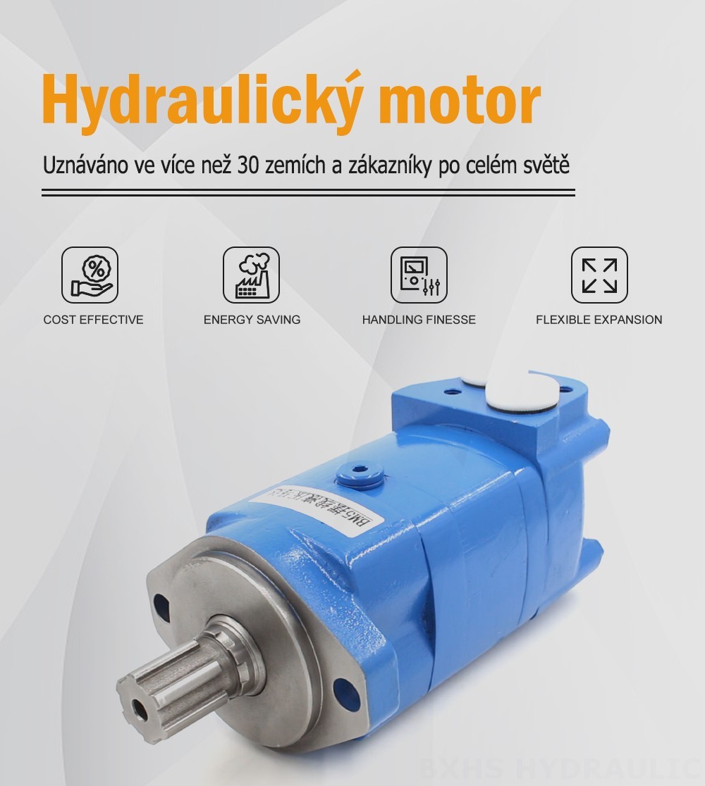 Hydraulický motor BM3 s cykloidním mechanismem 100 cm³/ot. 50 l/min Hydraulický motor
